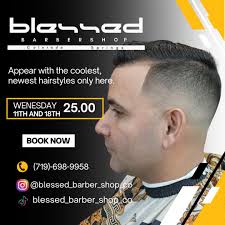 💇‍♂️ ¡Diciembre es el momento para brillar! Visita Blessed Barber Shop  para un look fresco antes de las fiestas. ¡Prepárate para las fiestas! 🎄  📅 **Promoción especial de miércoles**: Corte de cabello