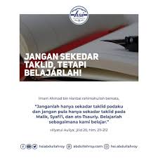 Check spelling or type a new query. Jangan Sekedar Taklid Tetapi Hsi Abdullahroy Facebook