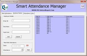 Smart Attendance Manager In Excel Vba In 2020 Management Excel Smart