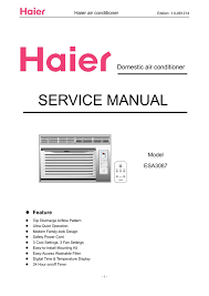 Red wire for air conditioner control power (hot). Haier Esa3087 Owner S Manual Manualzz