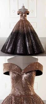Black And Gold Ball Gown Luxury Sparkly Ball Gown Dresses Gold And Black Sequins Prom Evening Dresses Gowns Ball Gown Dresses Black Ball Gown