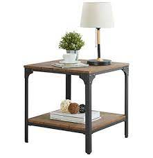 My name is sara i am excited you stopped by my etsy shop to consider my work!! Homissue 21 7 Height Industrial Square Sofa Side Table Metal Frame Accent End Table With Storage Shelf For Living Room Farmhouse Goals