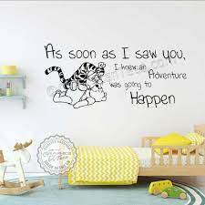 At dunelm, we have a selection of calendar wall stickers to organise your week and time as a practical solution, whilst also being erasable so you can use it all year round. Winnie The Pooh And Tigger Nursery Wall Stickers As Soon As I Saw You Adventure Going To Happen Baby Boys Girls Bedroom Wall Decor Decals