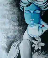 Radha Krishna Love Abstract Oil Painting On Canvas Etsy In 2020 Krishna Radha Painting Krishna Painting Indian Paintings