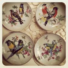 Vintage Bird Plates Bird Plates Porcelain Painting Pretty Plates