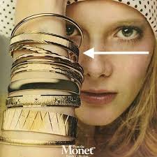 Monet Lot Vintage 1960's Gold Plated Etched Bangle Book Piece Chain  Necklace FREE Shipping