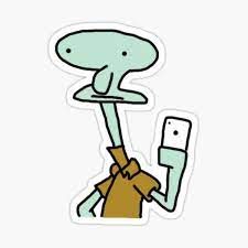 Wcgw having a giant blood sticker on the car. Sticker Squidward Meme Redbubble