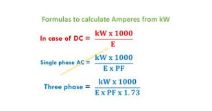 To Find Amps From Kw Basic Formula Calculations In Dc And Ac