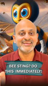 🐝💡 Spring is here, and so are the bees! If your little one gets stung,  the MOST important thing is to get that stinger out quickly