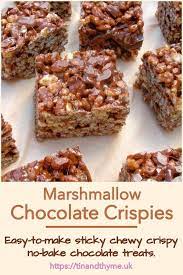 Chocolate Marshmallow Crispies Tin And Thyme Chocolate Crispy Cakes Baking Recipes Best Dessert Recipes