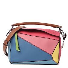 Maybe you would like to learn more about one of these? Loewe Calfskin Small Puzzle Bag Tan Multicolor 516809 Fashionphile
