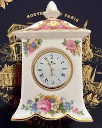 Vintage Table Clock Lady Carlisle By Royal Albert England Vintage Table Dinnerware Patterns Royal Albert