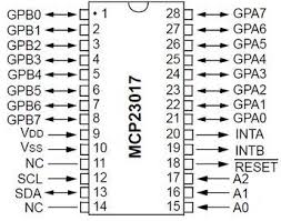 Mcp23017 I O Port Expander Pinout Port Arduino Microcontrollers