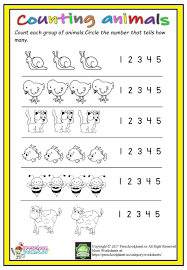 Animal Count Worksheet Worksheets For Kids Counting Worksheets For Kindergarten Preschool Worksheets