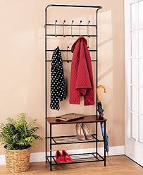 Hall Tree Coat Rack Bench With Shelf Le Buy Online In Bahamas At Desertcart