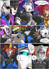 aircraft alien arcee autobot bedroom eyes big breasts blue body  blue eyes bodily fluids breast suck breasts brown skin clitoris clothed  clothing comic cybertronian dark skin decepticon detailed background