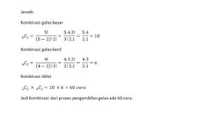 P(gambar dan ganjil) = p(gambar) x p(ganjil) = 1/2 x 3/6 = 3/12 = 1/4 catatan p(gambar) = nk. 50 Contoh Soal Permutasi Dan Kombinasi Pembahasannya Pdf 2021