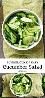 A Quick Cucumber Salad You Ll Make All Summer Recipe Cucumber Salad Cucumber Diet Easy Cucumber Salad