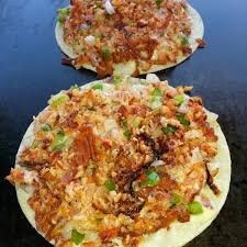 At tacos de pescado y camarón el estadio, fish tacos are served for breakfast. Taco Fish La Paz Suc Cabo Taco Place