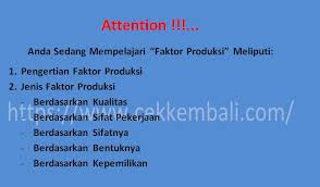 Faktor lain termasuk kemudahan pendidikan, peluang pekerjaan, kesihatan, pengangkutan awam. Pengertian Faktor Produksi Dan Jenis Faktor Produksi