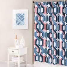 60 Bb B Trina Turk Coastline Ikat Cotton Shower Curtain Bedbathandbeyond Com Cotton Shower Curtain Shower Curtain Track Curtains