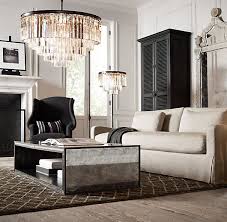 48 Strand Mirrored Coffee Table Restoration Hardware Living Room Art Deco Living Room Living Room Designs