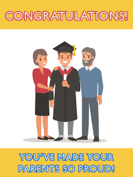 A printable graduation card that will delight friends and family alike! Cute Cartoon Graduate Graduation Card From Parents Birthday Greeting Cards By Davia