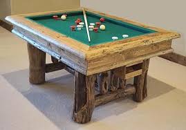 Rustic Bumper Pool Table With Slate Built From Naturally Distressed Logs Bumper Pool Table Bumper Pool Pool Table