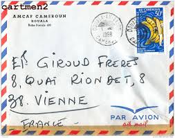 Courrier du voyageur offre une bp et adresse fixe en france. Kamerun 1960 Lot De 30 Lettre Cameroun Amcaf Douala Yaounde Garoua Lettre Recommandee Marcophilie Stamp Timbre Afrique