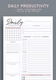 Productivity Planner Schedule Planner To Do List Organization Printable Pages D Agenda Agenda Imprimable Et Modele D Agenda