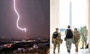 After years of extensive renovations, the washington monument reopened to the public on sept. Two National Guard Members Injured By Lightning Strike In D C Storm Daily Mail Online