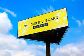 Free Triangle 3 Sided Unipole Billboard Mockup Psd In 2020 Billboard Mockup Mockup Psd Free Mockup