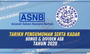 Kadar dividen asb asn 2020. Tarikh Pengumuman Serta Kadar Bonus Dividen Asb Tahun 2020 Edu Bestari