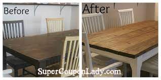 Diy Project Refinishing Dining Room Table Chairs Super Coupon Lady Dining Table Chairs Dining Room Table Chairs Farmhouse Dining Table