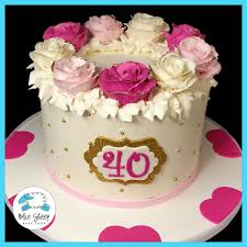 Beautiful 40th Birthday Cakes For Ladies Pink And Gold Rose Wreath Cake 40th Birthday Cakes Cake Cakes For Women
