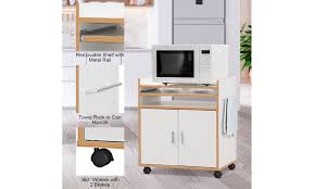 Rolling kitchen trolley island utility cart storage shelf. Up To 39 Off On Costway Rolling Kitchen Troll Groupon Goods