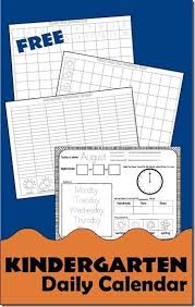 Free Kindergarten Daily Calendar Notebook Kindergarten Calendar Homeschool Kindergarten Kids Calendar