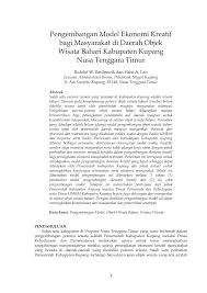 Upaya yang dapat dilakukan untuk mengembangkan ekonomi kreatif. Https Journal Stieken Ac Id Index Php Penataran Article Download 183 386