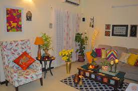 Diwalihomedecor Livingroom Indianhome Livingroomdecor Decoration Coffeetable Cushions Flowers Brass In Small Bedroom Designs Home Decor Indian Decor