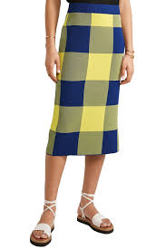Marco and i have known each other for 20 years, since his mother was producing michael kors when derek was. Derek Lam Derek Lam Woman Gingham Jacquard Knit Midi Skirt Yellow Size S Shoppingscanner