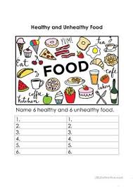 Healthy and unhealthy food grade/level: English Esl Healthy Food Worksheets Most Downloaded 56 Results Page 3