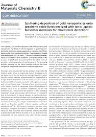 SÍNTESE DE NOVOS MATERIAIS DE ÓXIDO DE GRAFENO FUNCIONALIZADO PARA  APLICAÇÃO COMO BIOSSENSORES COLORIMÉTRICOS NA DETERMINA