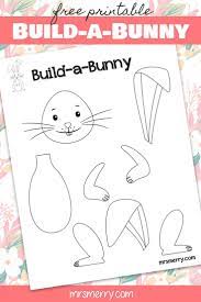 Free Kids Printable Build A Bunny Diy Craft Printables Free Kids Bunny Crafts Easter Printables Free