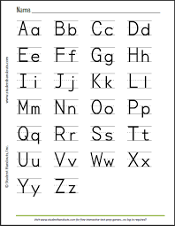 1 worksheet with 26 small alphabet letters. Abcs Print Manuscript Alphabet For Kids To Learn Writing Student Handouts