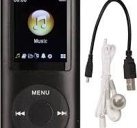 ‫مشغل MP3، مشغل موسيقى بسعة تخزين 64 جيجابايت، مزود بشاشة LCD رقمية كلاسيكية  رفيعة مقاس 1.8 انش، ومنفذ USB صغير مع مسجل صوت راديو اف ام، ومكبر صوت بصوت  ...‬‎