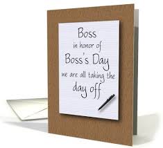 Birthday Card For Boss From Staff Boss S Day Card From Employees Humorous Notepad And Pen On Desktop Card Bosses Day Cards Bosses Day Bosses Day Gifts