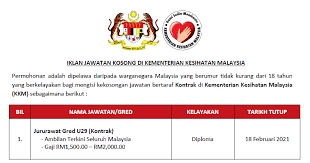 Nama menteri kesihatan malaysia 2017. Permohonan Jawatan Kosong Di Kementerian Kesihatan Malaysia Kkm Penempatan Di Seluruh Malaysia