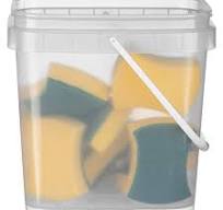 2 Gallon Clear EZ Stor® PP Plastic Container w/Handle