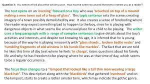 The information provided for each question is intended to be a guide to the kind of answers anticipated. Aqa Gcse English Language Paper 1 Question 3 Mrs Sweeney S Gcse And A Level English Success Guide