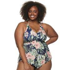 Plus Size Evri Flounce V Hem Tankini Top In 2021 Tankini Tankini Top Plus Size Swimwear Big Belly